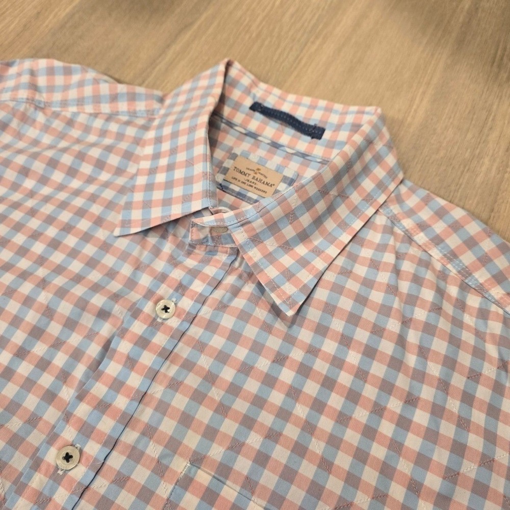 Tommy Bahama Mens‎ Button Down Long Sleeve Shirt XL Extra Large Gingham Check